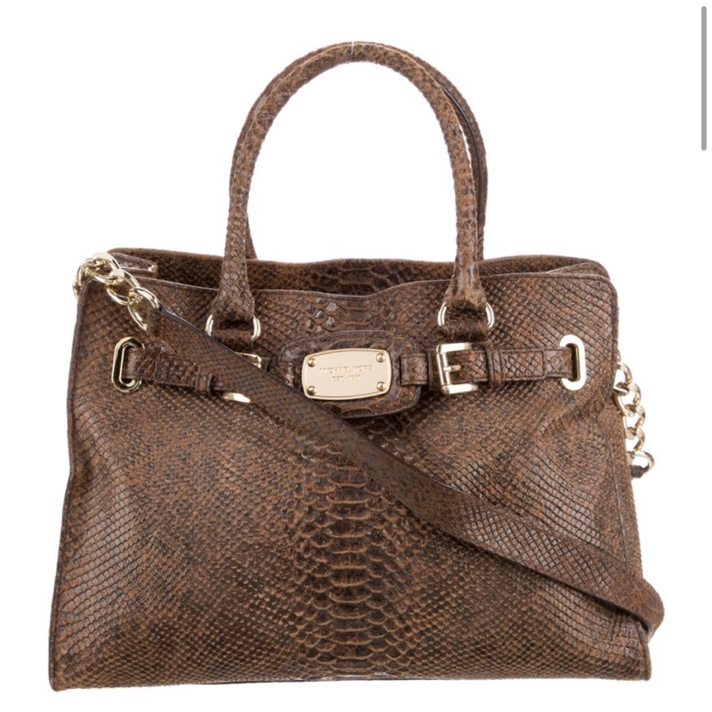 Michael Michael Kors Embossed Leather Astrid Handle Bag